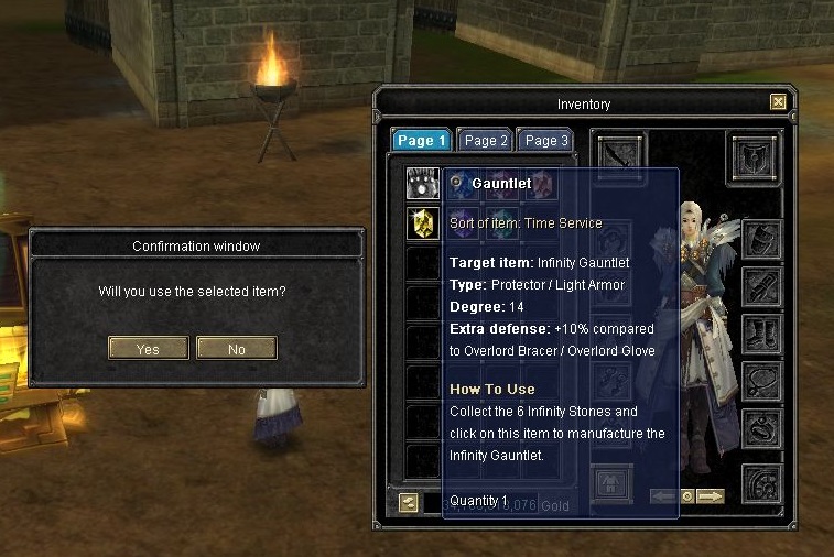 Infinity Gauntlet in inventory